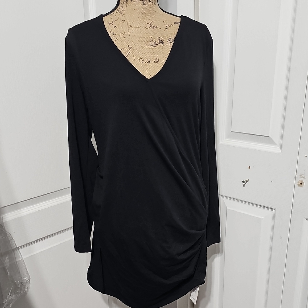 Nwt Cupshe Black V-Neck Long Sleeve Dress #177